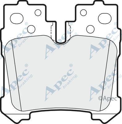 APEC BRAKING Комплект тормозных колодок, дисковый тормоз PAD1623
